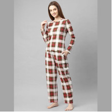 Rigo Women Cotton Printed Full Sleeve Night Suit